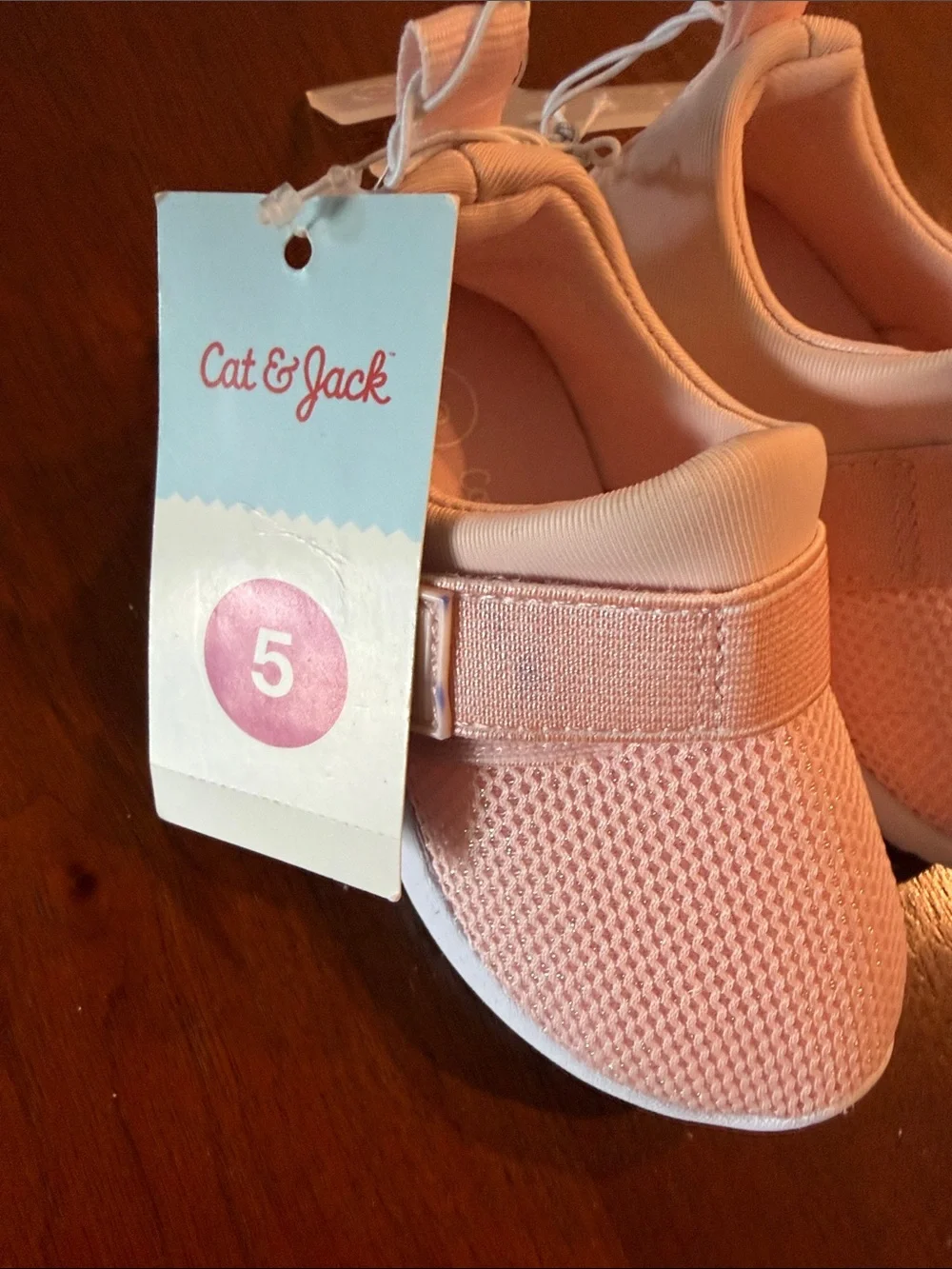 [NWT 💯] Cat & Jack Austen Peach Mesh Slip-On Water Sneakers with Hook Strap